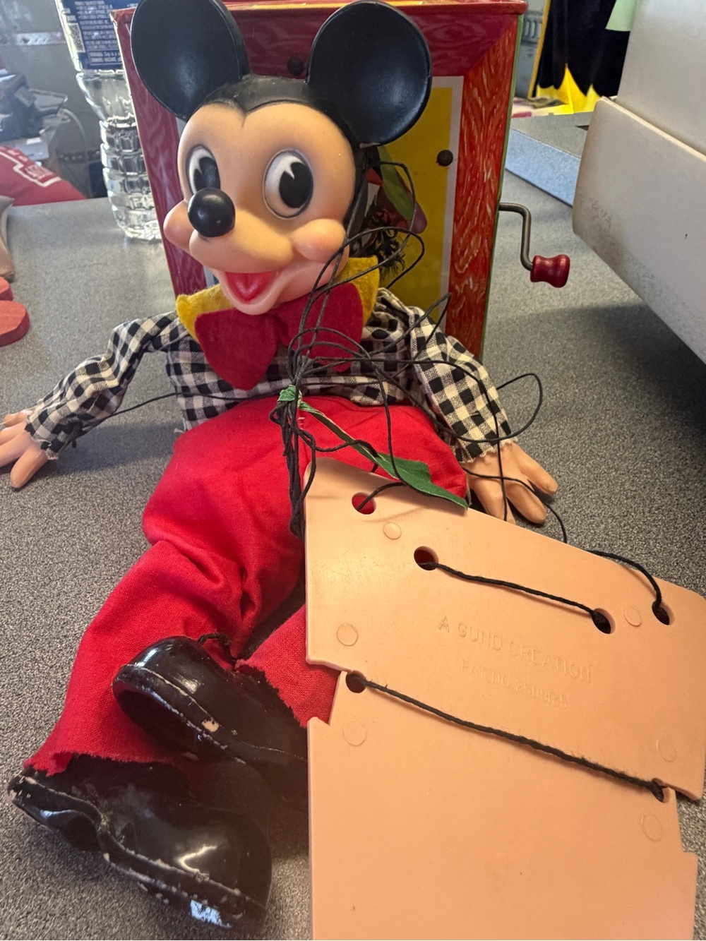 Red Classic Mouse Marionette doll